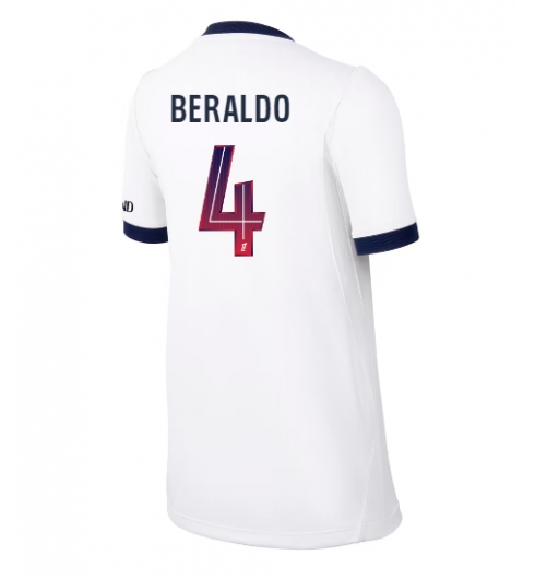 Strój piłkarski Paris Saint-Germain Lucas Beraldo #4 Koszulka Wyjazdowej damskie 2026-27 Krótki Rękaw Strój piłkarski Paris Saint-Germain Lucas Beraldo #4 Koszulka Wyjazdowej damskie 2026-27 Krótki Rękaw