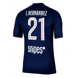 Strój piłkarski Paris Saint-Germain Lucas Hernandez #21 Koszulka Podstawowej 2025-26 Krótki Rękaw