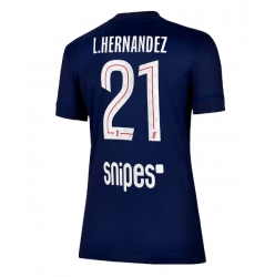 Strój piłkarski Paris Saint-Germain Lucas Hernandez #21 Koszulka Podstawowej damskie 2025-26 Krótki Rękaw