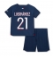 Strój piłkarski Paris Saint-Germain Lucas Hernandez #21 Koszulka Podstawowej dziecięce 2023-24 Krótki Rękaw (+ Krótkie spodenki)