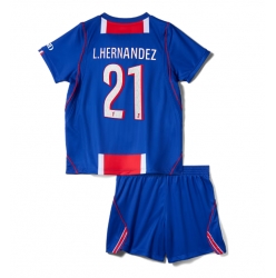 Strój piłkarski Paris Saint-Germain Lucas Hernandez #21 Koszulka Podstawowej dziecięce 2026-27 Krótki Rękaw (+ Krótkie spodenki)