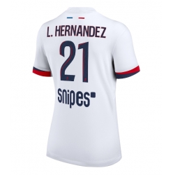 Strój piłkarski Paris Saint-Germain Lucas Hernandez #21 Koszulka Wyjazdowej damskie 2025-26 Krótki Rękaw