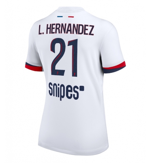 Strój piłkarski Paris Saint-Germain Lucas Hernandez #21 Koszulka Wyjazdowej damskie 2025-26 Krótki Rękaw Strój piłkarski Paris Saint-Germain Lucas Hernandez #21 Koszulka Wyjazdowej damskie 2025-26 Krótki Rękaw