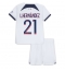 Strój piłkarski Paris Saint-Germain Lucas Hernandez #21 Koszulka Wyjazdowej dziecięce 2023-24 Krótki Rękaw (+ Krótkie spodenki)