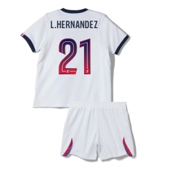 Strój piłkarski Paris Saint-Germain Lucas Hernandez #21 Koszulka Wyjazdowej dziecięce 2026-27 Krótki Rękaw (+ Krótkie spodenki)