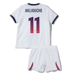 Strój piłkarski Paris Saint-Germain Maghnes Akliouche #11 Koszulka Wyjazdowej dziecięce 2026-27 Krótki Rękaw (+ Krótkie spodenki)