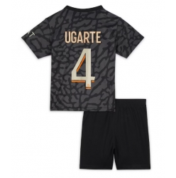 Strój piłkarski Paris Saint-Germain Manuel Ugarte #4 Koszulka Trzeciej dziecięce 2023-24 Krótki Rękaw (+ Krótkie spodenki)
