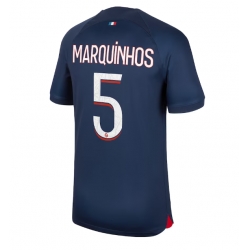 Strój piłkarski Paris Saint-Germain Marquinhos #5 Koszulka Podstawowej 2023-24 Krótki Rękaw