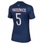 Strój piłkarski Paris Saint-Germain Marquinhos #5 Koszulka Podstawowej damskie 2023-24 Krótki Rękaw