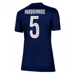 Strój piłkarski Paris Saint-Germain Marquinhos #5 Koszulka Podstawowej damskie 2025-26 Krótki Rękaw