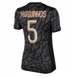 Strój piłkarski Paris Saint-Germain Marquinhos #5 Koszulka Trzeciej damskie 2023-24 Krótki Rękaw