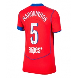 Strój piłkarski Paris Saint-Germain Marquinhos #5 Koszulka Trzeciej damskie 2025-26 Krótki Rękaw