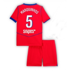 Strój piłkarski Paris Saint-Germain Marquinhos #5 Koszulka Trzeciej dziecięce 2025-26 Krótki Rękaw (+ Krótkie spodenki)