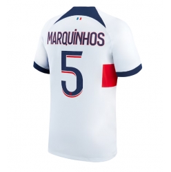 Strój piłkarski Paris Saint-Germain Marquinhos #5 Koszulka Wyjazdowej 2023-24 Krótki Rękaw