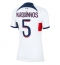 Strój piłkarski Paris Saint-Germain Marquinhos #5 Koszulka Wyjazdowej damskie 2023-24 Krótki Rękaw
