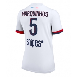 Strój piłkarski Paris Saint-Germain Marquinhos #5 Koszulka Wyjazdowej damskie 2025-26 Krótki Rękaw