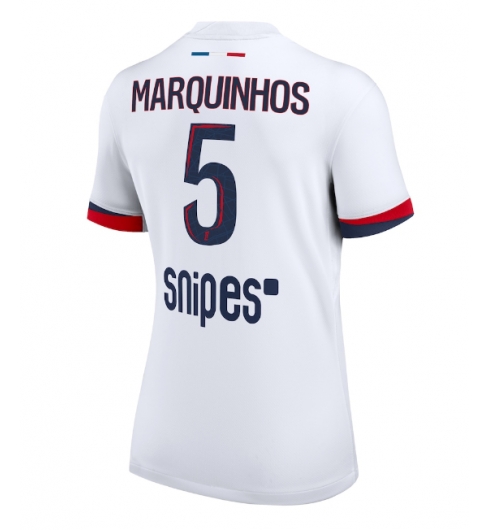 Strój piłkarski Paris Saint-Germain Marquinhos #5 Koszulka Wyjazdowej damskie 2025-26 Krótki Rękaw Strój piłkarski Paris Saint-Germain Marquinhos #5 Koszulka Wyjazdowej damskie 2025-26 Krótki Rękaw