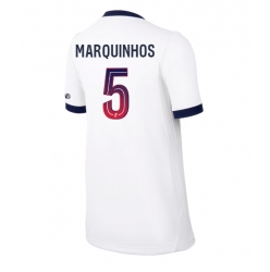 Strój piłkarski Paris Saint-Germain Marquinhos #5 Koszulka Wyjazdowej damskie 2026-27 Krótki Rękaw