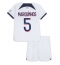 Strój piłkarski Paris Saint-Germain Marquinhos #5 Koszulka Wyjazdowej dziecięce 2023-24 Krótki Rękaw (+ Krótkie spodenki)