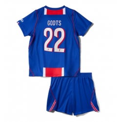 Strój piłkarski Paris Saint-Germain Mika Godts #22 Koszulka Podstawowej dziecięce 2026-27 Krótki Rękaw (+ Krótkie spodenki)