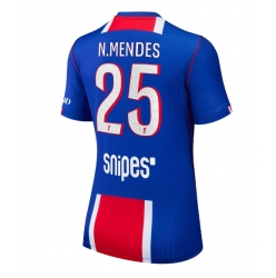 Strój piłkarski Paris Saint-Germain Nuno Mendes #25 Koszulka Podstawowej damskie 2026-27 Krótki Rękaw