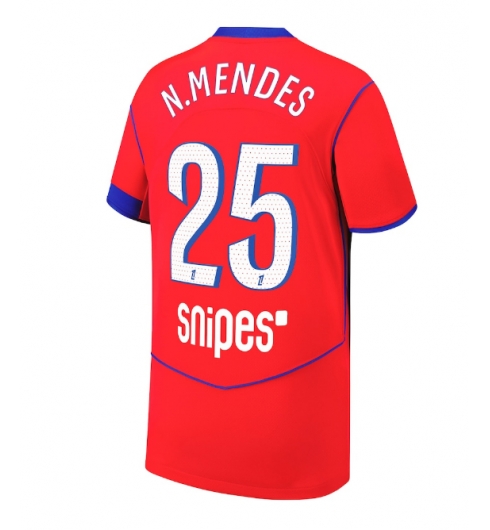Strój piłkarski Paris Saint-Germain Nuno Mendes #25 Koszulka Trzeciej 2025-26 Krótki Rękaw Strój piłkarski Paris Saint-Germain Nuno Mendes #25 Koszulka Trzeciej 2025-26 Krótki Rękaw