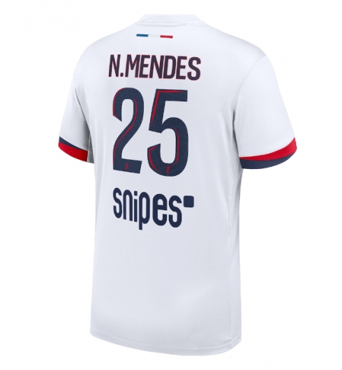 Strój piłkarski Paris Saint-Germain Nuno Mendes #25 Koszulka Wyjazdowej 2025-26 Krótki Rękaw Strój piłkarski Paris Saint-Germain Nuno Mendes #25 Koszulka Wyjazdowej 2025-26 Krótki Rękaw