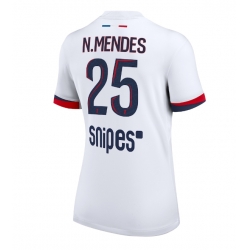 Strój piłkarski Paris Saint-Germain Nuno Mendes #25 Koszulka Wyjazdowej damskie 2025-26 Krótki Rękaw
