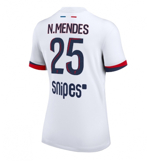 Strój piłkarski Paris Saint-Germain Nuno Mendes #25 Koszulka Wyjazdowej damskie 2025-26 Krótki Rękaw Strój piłkarski Paris Saint-Germain Nuno Mendes #25 Koszulka Wyjazdowej damskie 2025-26 Krótki Rękaw