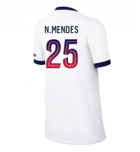 Strój piłkarski Paris Saint-Germain Nuno Mendes #25 Koszulka Wyjazdowej damskie 2026-27 Krótki Rękaw Strój piłkarski Paris Saint-Germain Nuno Mendes #25 Koszulka Wyjazdowej damskie 2026-27 Krótki Rękaw