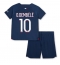 Strój piłkarski Paris Saint-Germain Ousmane Dembele #10 Koszulka Podstawowej dziecięce 2023-24 Krótki Rękaw (+ Krótkie spodenki)