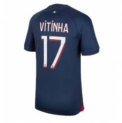 Strój piłkarski Paris Saint-Germain Vitinha Ferreira #17 Koszulka Podstawowej 2023-24 Krótki Rękaw