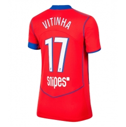 Strój piłkarski Paris Saint-Germain Vitinha #17 Koszulka Trzeciej damskie 2025-26 Krótki Rękaw