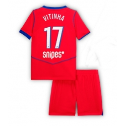 Strój piłkarski Paris Saint-Germain Vitinha #17 Koszulka Trzeciej dziecięce 2025-26 Krótki Rękaw (+ Krótkie spodenki)