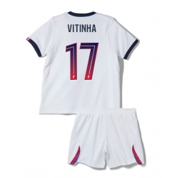 Strój piłkarski Paris Saint-Germain Vitinha #17 Koszulka Wyjazdowej dziecięce 2026-27 Krótki Rękaw (+ Krótkie spodenki)