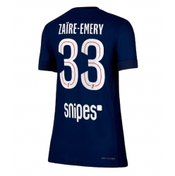 Strój piłkarski Paris Saint-Germain Warren Zaire-Emery #33 Koszulka Podstawowej damskie 2025-26 Krótki Rękaw