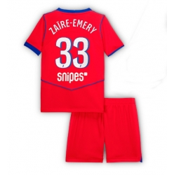 Strój piłkarski Paris Saint-Germain Warren Zaire-Emery #33 Koszulka Trzeciej dziecięce 2025-26 Krótki Rękaw (+ Krótkie spodenki)