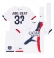 Strój piłkarski Paris Saint-Germain Warren Zaire-Emery #33 Koszulka Wyjazdowej dziecięce 2024-25 Krótki Rękaw (+ Krótkie spodenki)