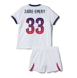 Strój piłkarski Paris Saint-Germain Warren Zaire-Emery #33 Koszulka Wyjazdowej dziecięce 2026-27 Krótki Rękaw (+ Krótkie spodenki)