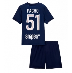 Strój piłkarski Paris Saint-Germain Willian Pacho #51 Koszulka Podstawowej dziecięce 2025-26 Krótki Rękaw (+ Krótkie spodenki)