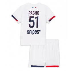 Strój piłkarski Paris Saint-Germain Willian Pacho #51 Koszulka Wyjazdowej dziecięce 2025-26 Krótki Rękaw (+ Krótkie spodenki)