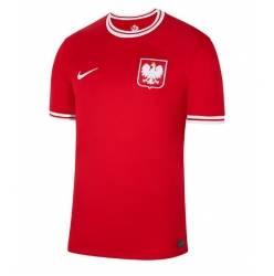 Strój piłkarski Polska Koszulka Wyjazdowej MŚ 2022 Krótki Rękaw