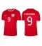 Strój piłkarski Polska Robert Lewandowski #9 Koszulka Wyjazdowej MŚ 2022 Krótki Rękaw
