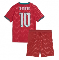 Strój piłkarski Portugalia Bernardo Silva #10 Koszulka Podstawowej dziecięce MŚ 2026 Krótki Rękaw (+ Krótkie spodenki)