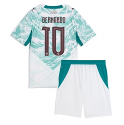 Strój piłkarski Portugalia Bernardo Silva #10 Koszulka Wyjazdowej dziecięce MŚ 2026 Krótki Rękaw (+ Krótkie spodenki)