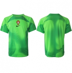 Strój piłkarski Portugalia Bramkarskie Koszulka Podstawowej MŚ 2022 Krótki Rękaw