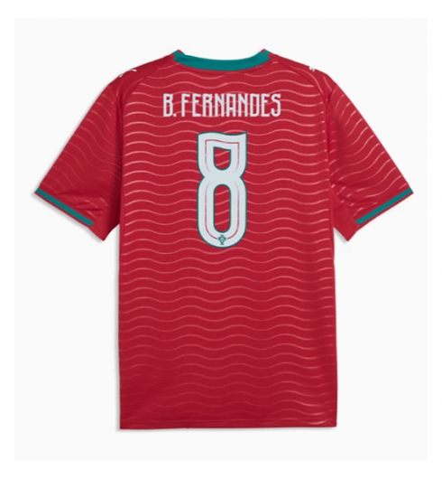 Strój piłkarski Portugalia Bruno Fernandes #8 Koszulka Podstawowej MŚ 2026 Krótki Rękaw Strój piłkarski Portugalia Bruno Fernandes #8 Koszulka Podstawowej MŚ 2026 Krótki Rękaw