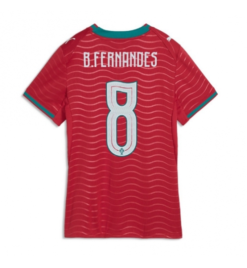 Strój piłkarski Portugalia Bruno Fernandes #8 Koszulka Podstawowej damskie MŚ 2026 Krótki Rękaw Strój piłkarski Portugalia Bruno Fernandes #8 Koszulka Podstawowej damskie MŚ 2026 Krótki Rękaw