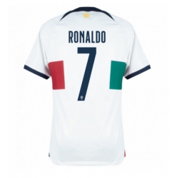 Strój piłkarski Portugalia Cristiano Ronaldo #7 Koszulka Wyjazdowej MŚ 2022 Krótki Rękaw