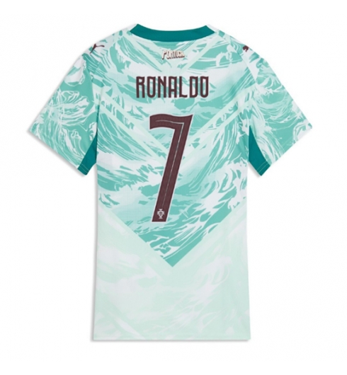 Strój piłkarski Portugalia Cristiano Ronaldo #7 Koszulka Wyjazdowej damskie MŚ 2026 Krótki Rękaw Strój piłkarski Portugalia Cristiano Ronaldo #7 Koszulka Wyjazdowej damskie MŚ 2026 Krótki Rękaw